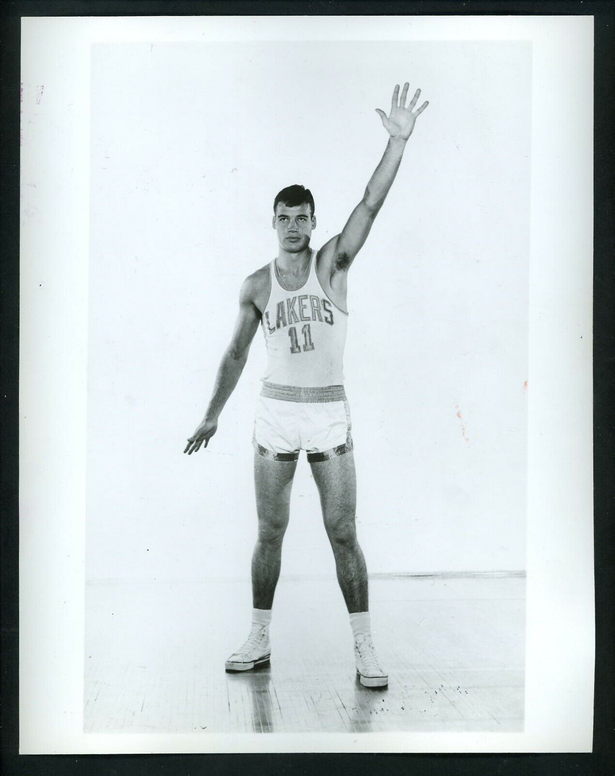 Jim Paxon 1957 Type 1 Press Original Photo Poster painting Minneapolis Lakers