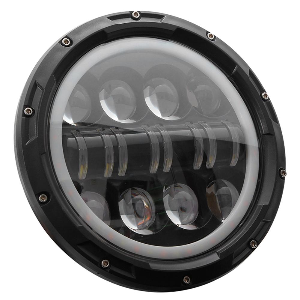 

7 inch 500W Round LED Headlight Angle Eye DRL for Wrangler Car Truck SUV, 501 Original