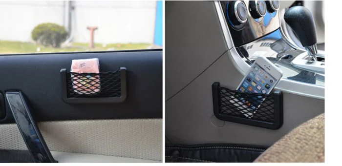 Multifunctional car storage net bag