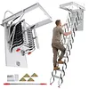 [US Local Warehouse] Ceiling Mounted Attic Ladder w/Handrails Retractable Loft Stairs 660LBS Capacity
