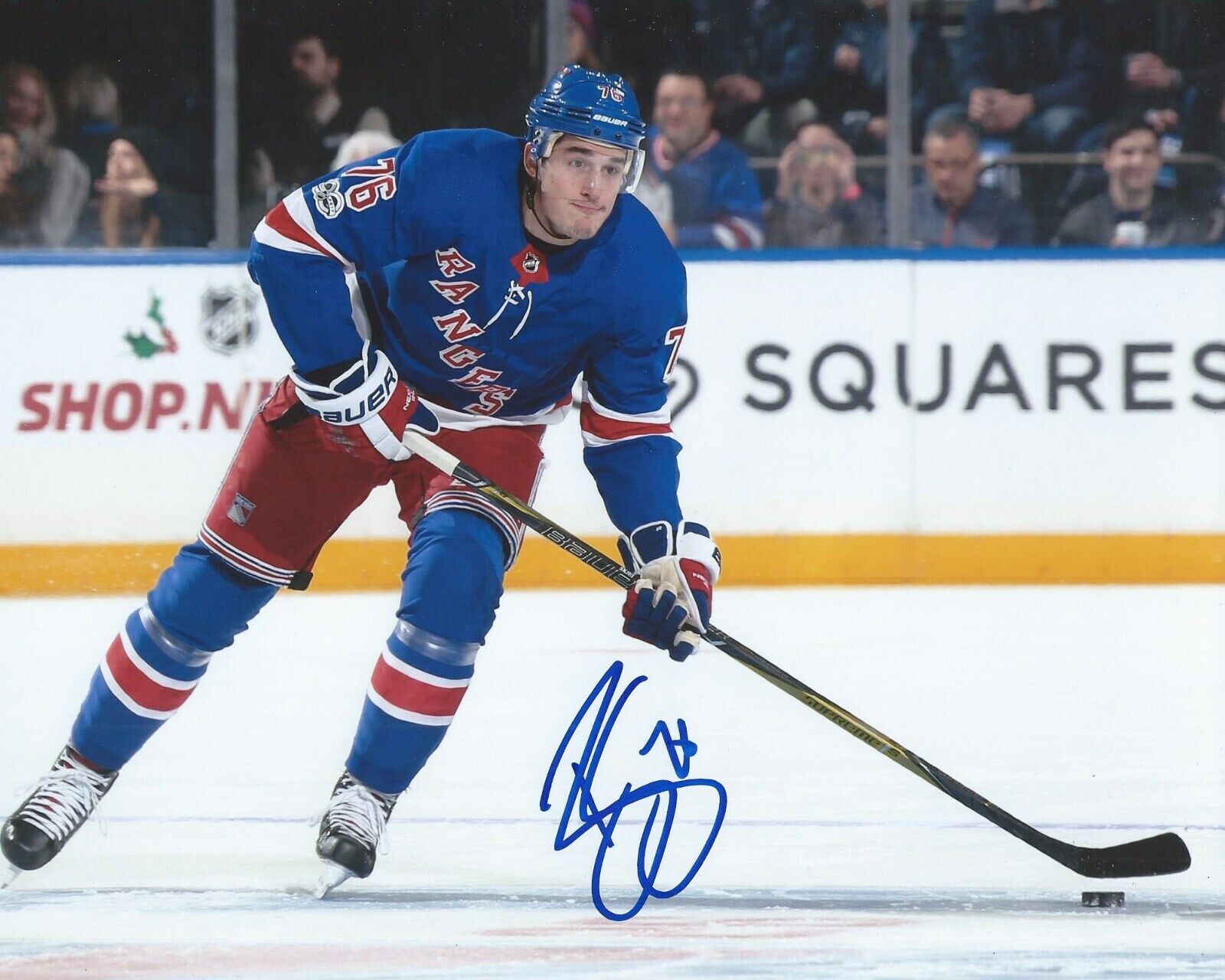 Brady Skjei Signed 8x10 Photo Poster painting New York Rangers Autographed COA E