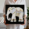 DIY Pearl Painting Elephant for Home Decor with Frame(25x25cm)