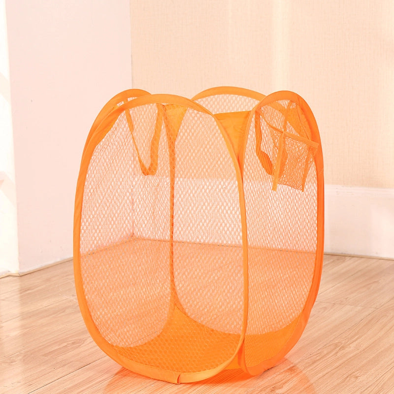 Grid Foldable Dirty Clothes Basket Simple Storage Basket Dirty Clothes Basket Household Bathroom Laundry Basket Sundries Basket