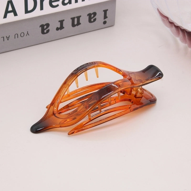 Women’s Lady Classic Style Solid Color Plastic Stoving Varnish Hair Clip