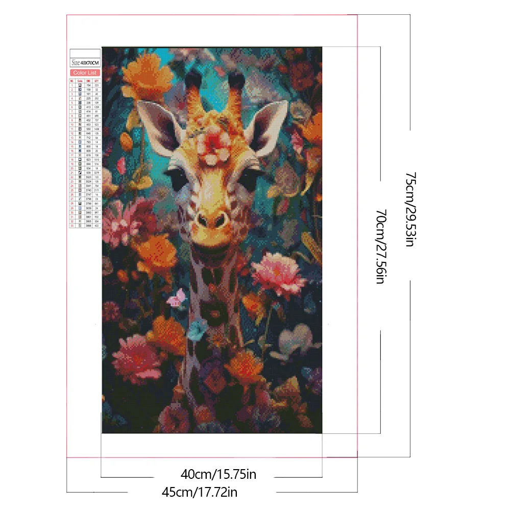 Diamond Painting - Full Square Drill - Giraffe(Canvas|45*75cm)