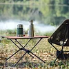 Lightweight Folding Camping Table Washable Fabric Compact Portable Outdoor Travel BBQ Hiking Fishing Beige