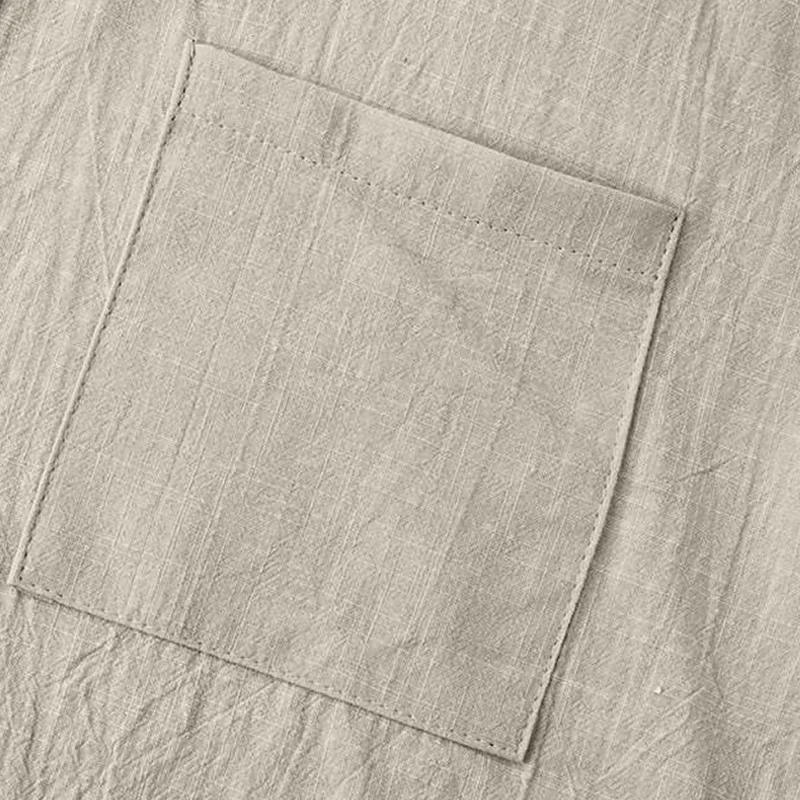 Men's Vintage Linen Farms Short Sleeve Pocket Crew Neck T-Shirt