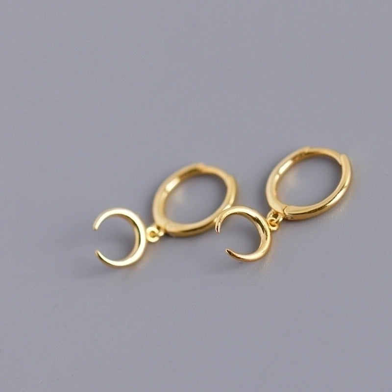 1 Pair Minimalist Geometric Plating Copper Drop Earrings