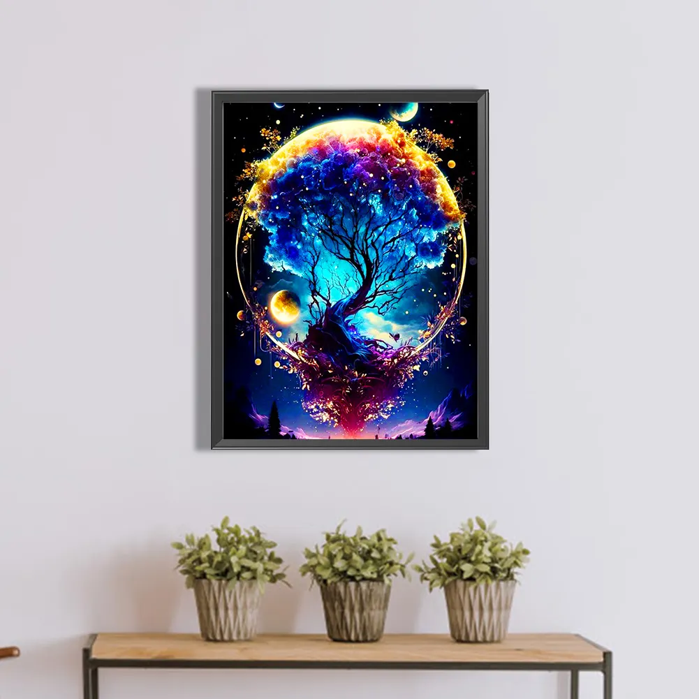 Full Round Diamond Painting 30*40cm - Broken Tree