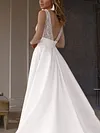 Shiny Plunging Empire Sleeveless Maxi Dress