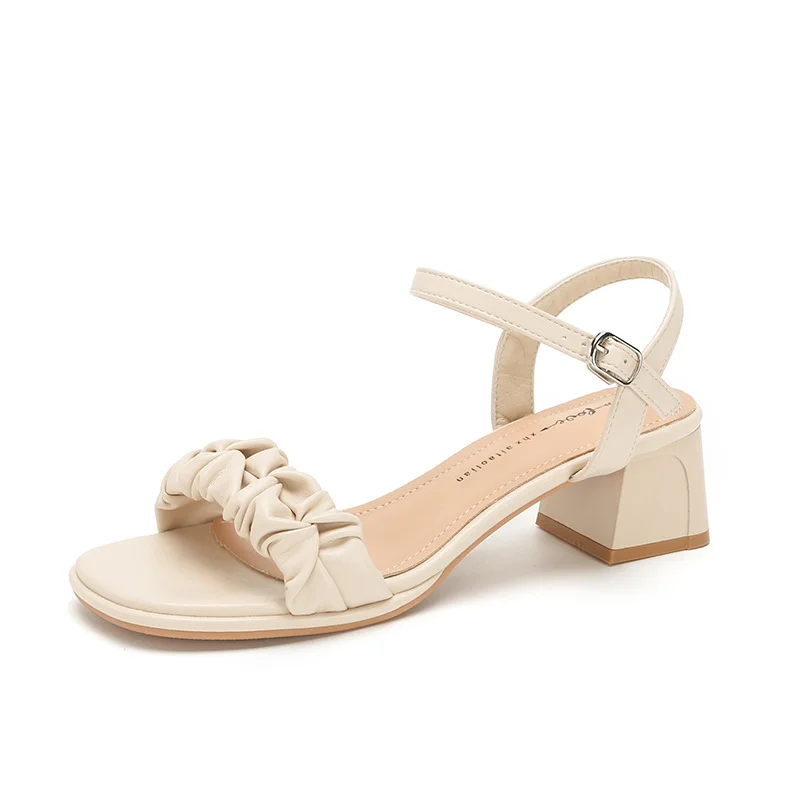 Uveng Uveng New 2023 Summer Thick Heel Sandals For Women To Wear A Soft Bottom With A Fairy Dress