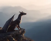 Dragon on Cliff - Diamond Painting