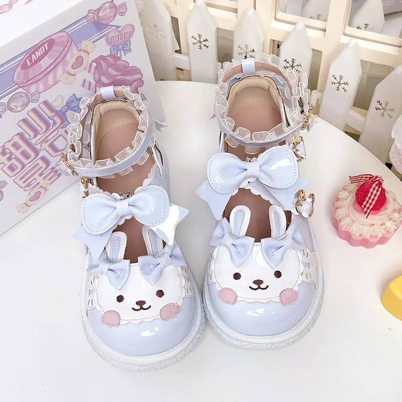Round Toe Bunny Lolita Mary Janes Shoes