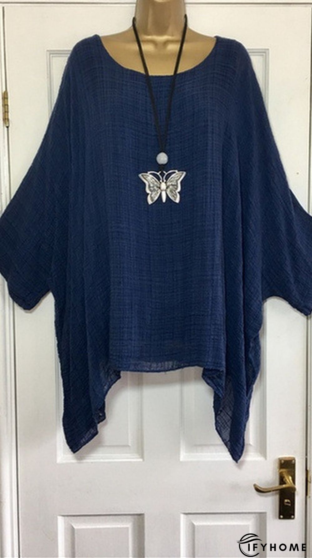 3/4 Sleeve Crew Neck Shirts & Tops | IFYHOME