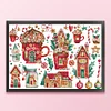Celebrate Christmas - 14CT Stamped Cross Stitch 43*32cm/16.93*12.6in