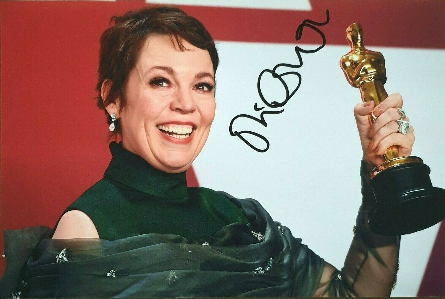 OLIVIA COLMAN In-Person Signed Autographed Photo Poster painting RACC COA Lost Daughter Crown