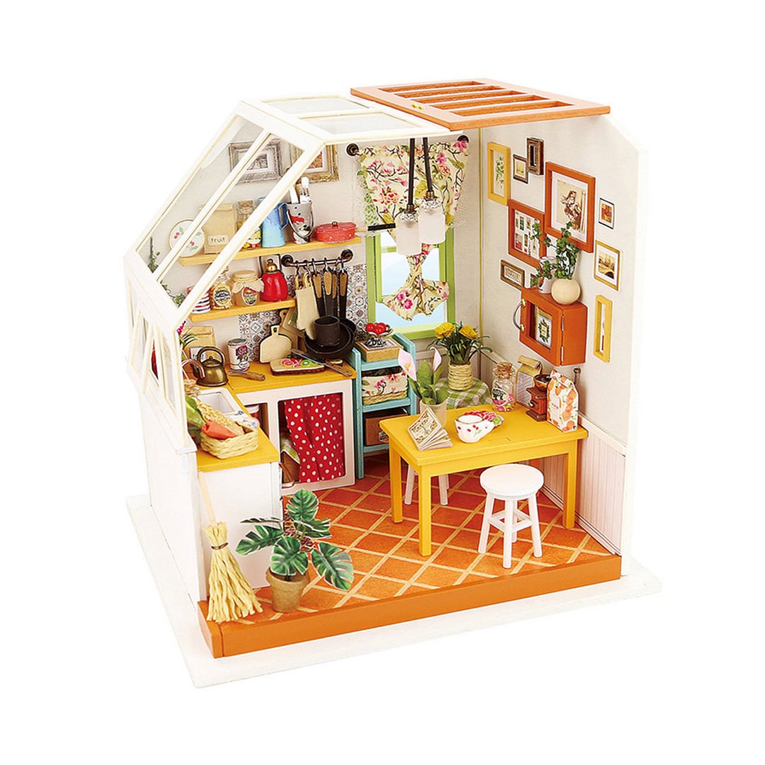 robotime-nl Rolife Jason's Kitchen Miniature Dollhouse Kit DG105