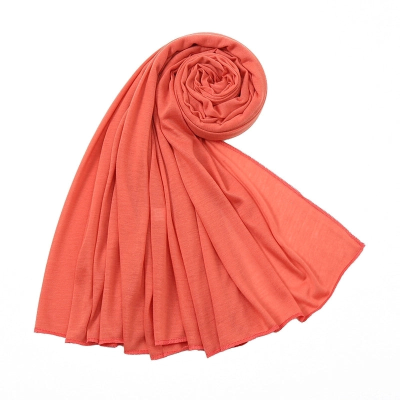 Women’s Minimalist Solid Color Mercerized Cotton Winter Scarves