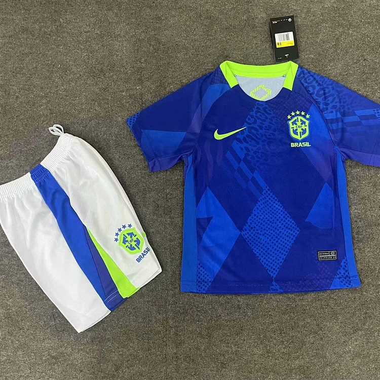 Kids Brazil 25/26 Away Football Shirt