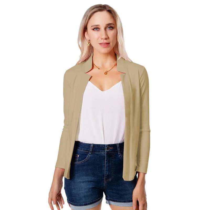 Solid Color Slim Suit All-Around Suit Jacket