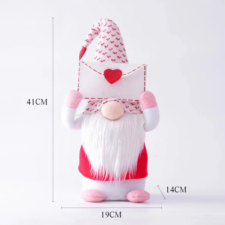 Faceless Gnome Plush Doll for Valentines Day Decor
