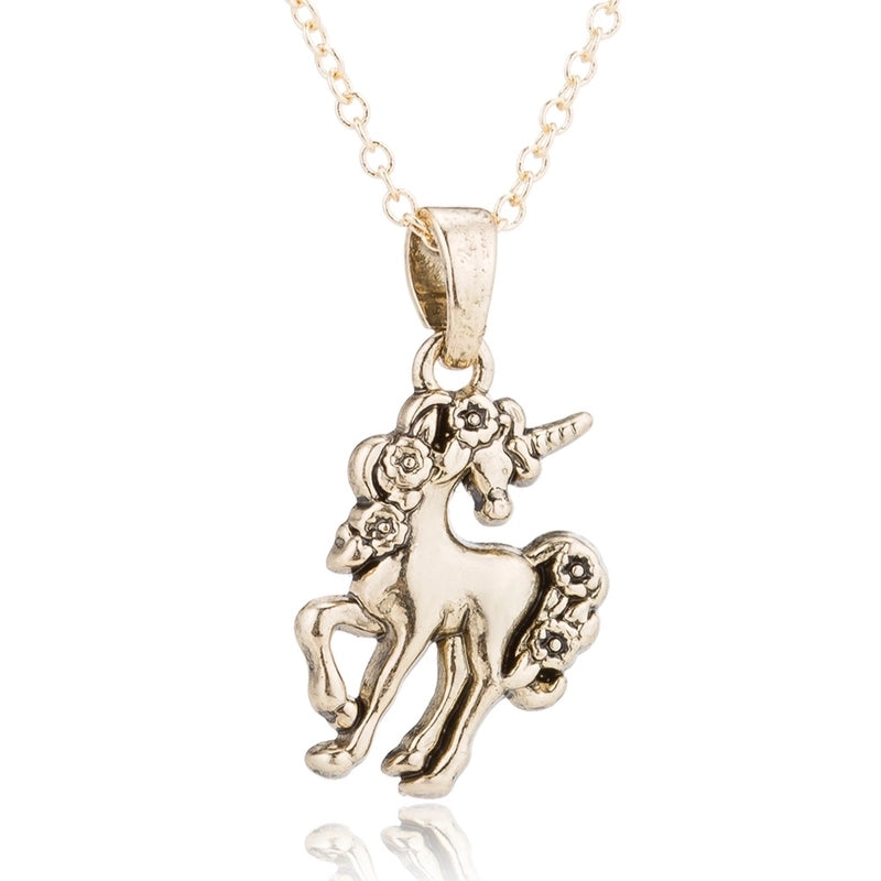 Fashion Korean Style  Horse Copper Plating Gold Plated Silver Plated Pendant Necklace