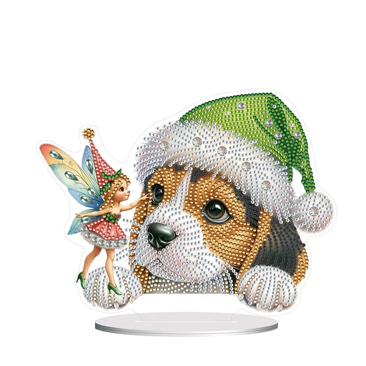 Farm Dog Diamond Painting Cute Pet Holding A Basket Of Apples Design  Decorations