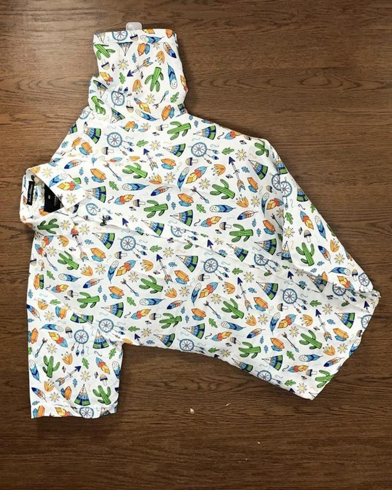 Men Rocket Pattern Shirts