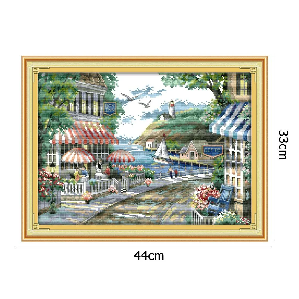 14ct Stamped Cross Stitch - Seaside (44*33cm)