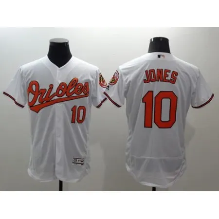 Orioles #10 Adam Jones White Flexbase Authentic Collection Stitched MLB Jersey