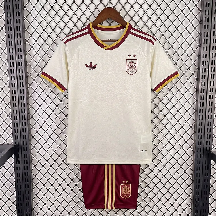 Kids Spain 2026 World Cup Away Jersey （Two Stars）1:1 Thai Quality