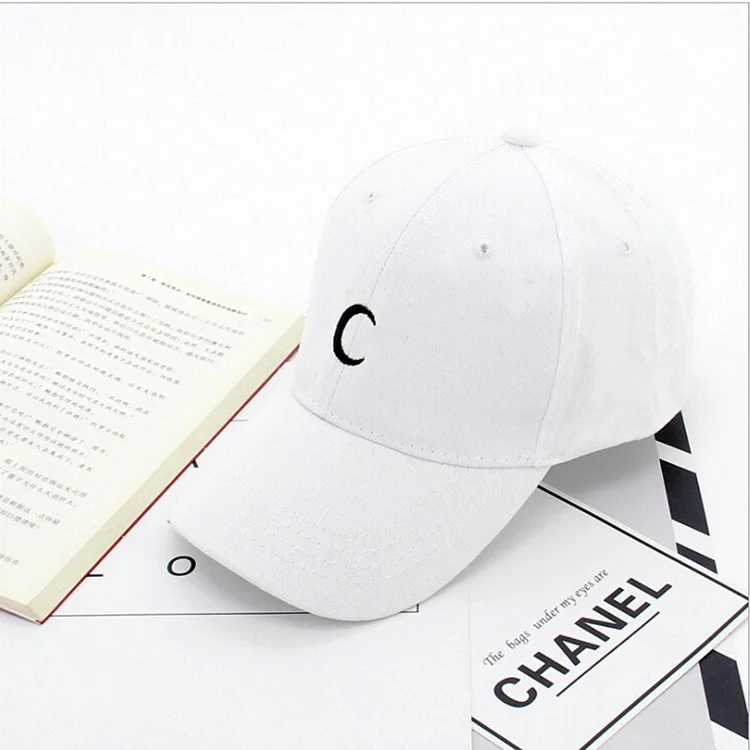 Moon Embroidery Baseball Hat Men Women Peaked HipHop Cap Peaked Adjustable Strapback Snapback Pink White Black Hat