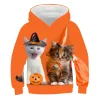 Kid Boy Girl 3D Printed Casual Halloween Long-Sleeved Hoodies Tops