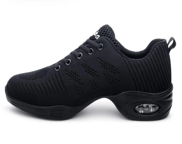 Brand Women Shoes Soft Outsole Woman Breath Jazz Hip Hop Shoes Feature Dance Sneakers Ladies Girl's Modern Jazz Dancing Shoes W3