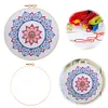 【Limited Stock Sale】Rain Lotus-DIY Embroidery Kit with Pattern Cotton Threads Needles Hoop 30*30cm/11.81*11.81in tapestrymarket