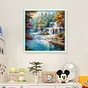 Forest Waterfall-11CT Stamped Cross Stitch 45*45cm