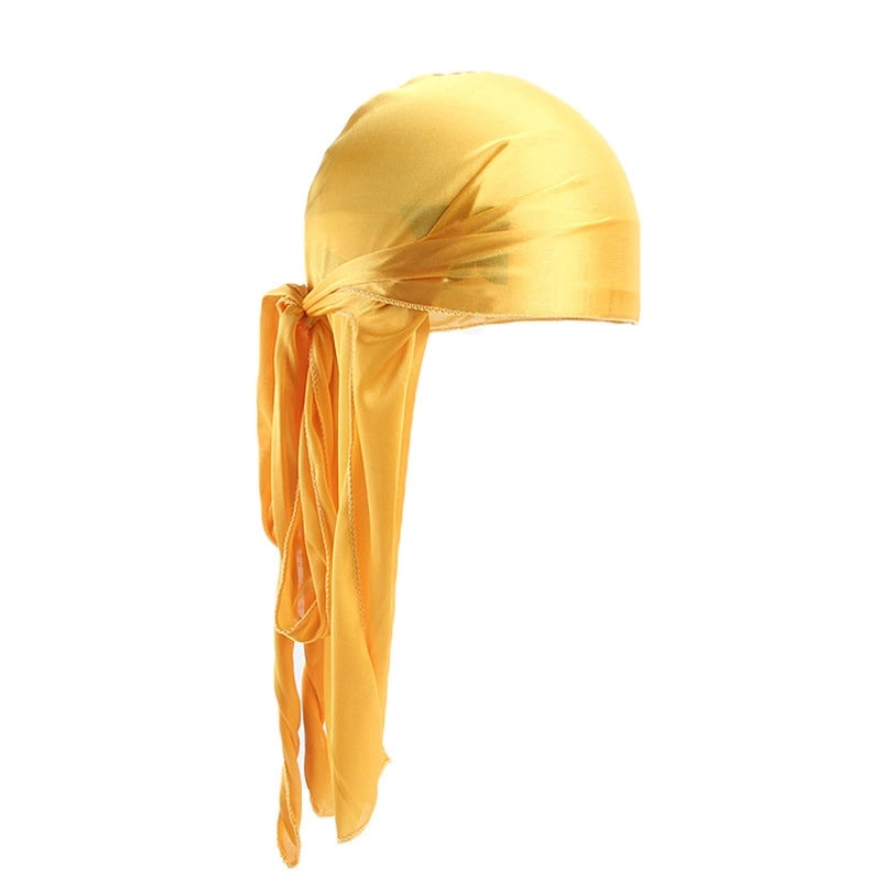 Europe And The United States Popular Imitation Silk Strap Pirate Hat Cape Turtle Hat Covered Hat DURAG TJM-05C