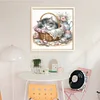 Sleeping Cat-11CT Stamped Cross Stitch 40*40cm/15.75*15.75in