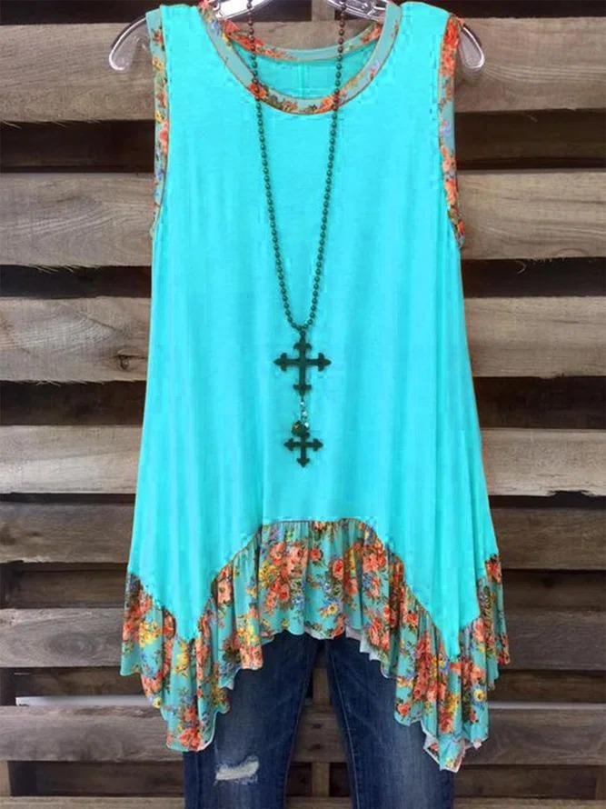 JERSEY ASYMMETRICAL COLD SHOULDER CASUAL SHIRTS & TOPS-Mayoulove