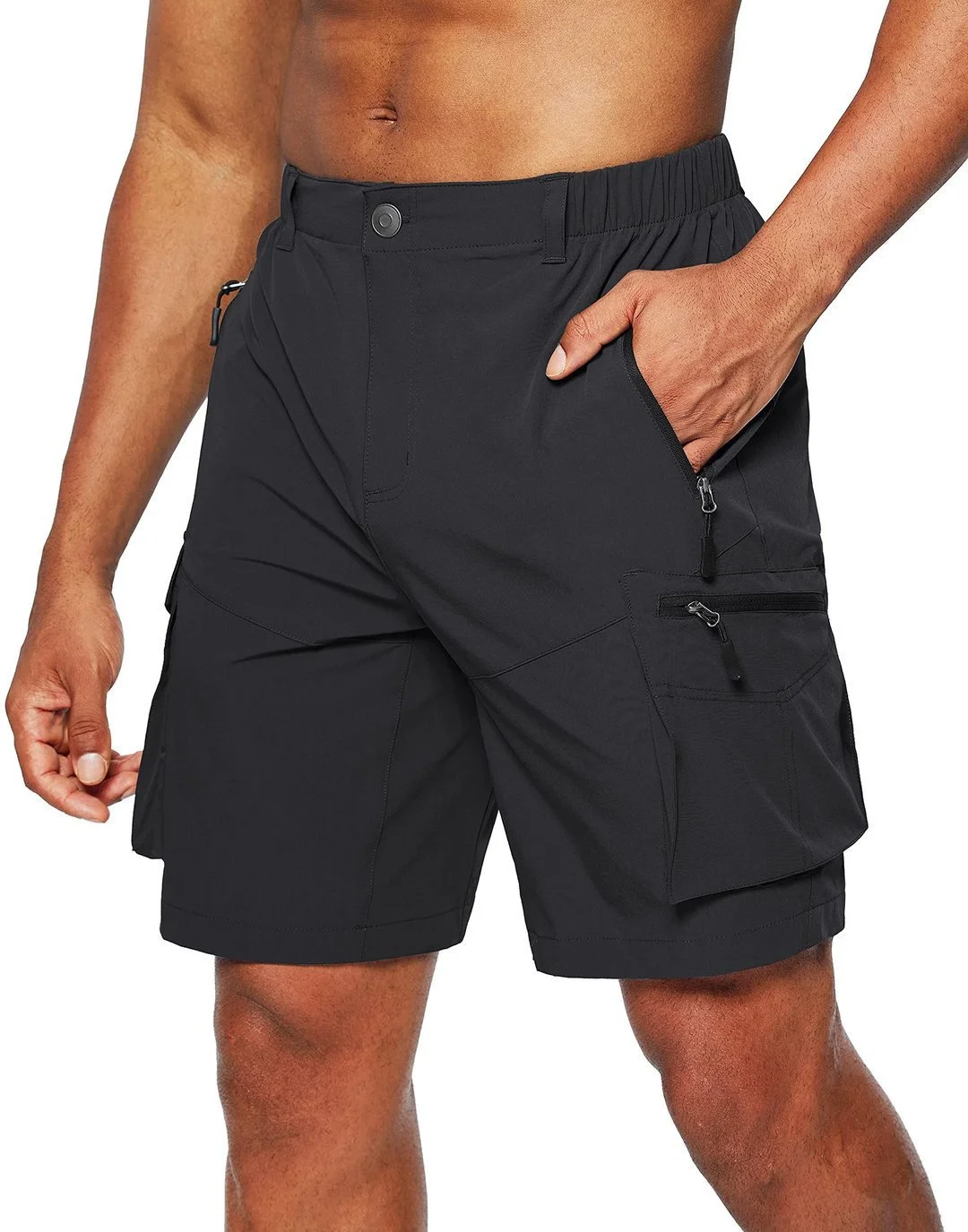 Men's Hiking Cargo Shorts Stretch Quick Dry Outdoor Tactical Shorts for Men with Multi Pocket for Fishing Casual