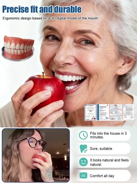 FDA-approved custom-fit dentures &ndash; ready in 3 minutes. Limited-time 50% OFF!