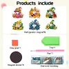 6Pcs Acrylic Special Shape Fruit Gnome Diamond Painting Fridge Magnets