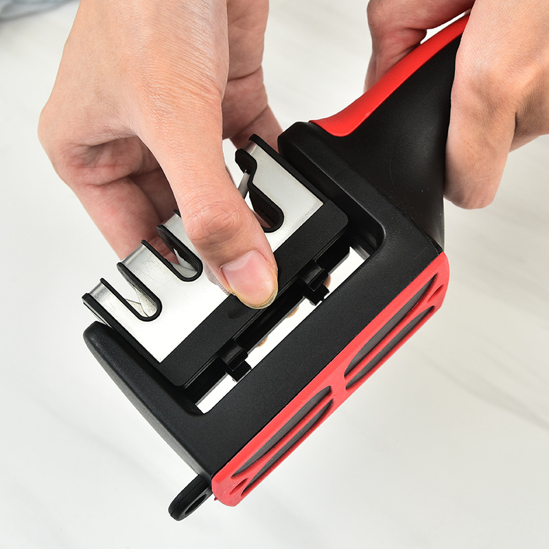 Likron Watches Professional 4-Stage Kitchen Knife Sharpener Restore Your Blades to Precision Sharpness Effortlessly