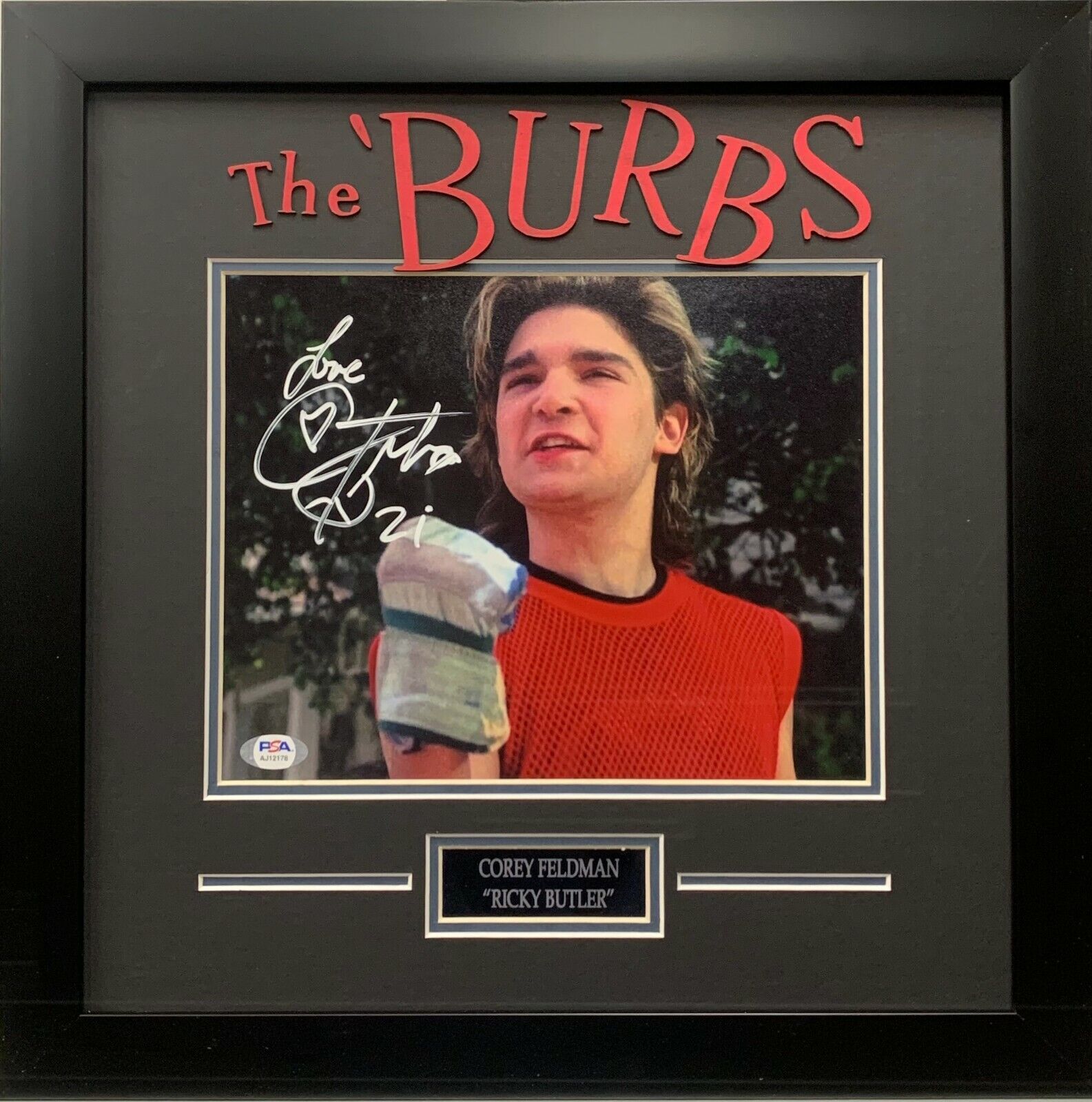 Corey Feldman autographed inscribed framed 8x10 Photo Poster painting The Burbs PSA COA