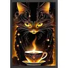 Black Cat Coffee-11CT Stamped Cross Stitch 40*60cm tapestrymarket
