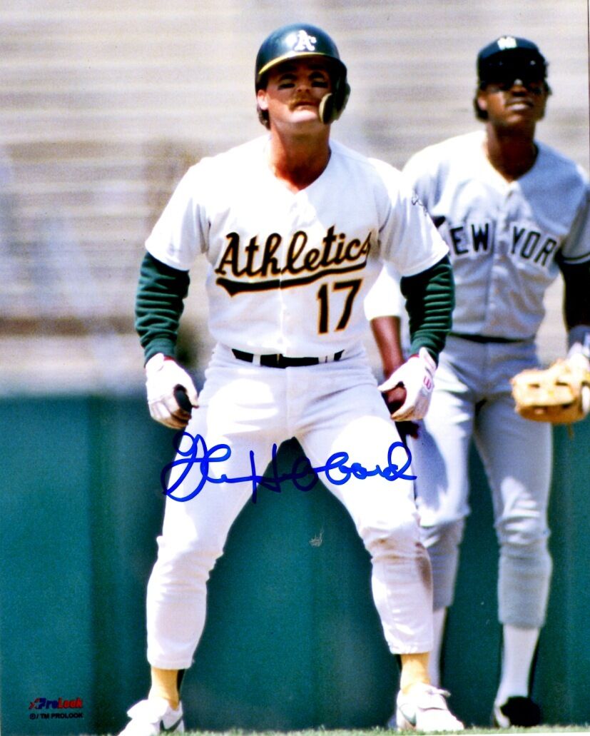 Signed 8x10 GLENN HUBBARD Oakland A's Autographed Photo Poster painting - COA