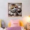 Cat-Full Embroidery 3 Strands 11CT Stamped Cross Stitch-40*40CM