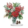 DIY Acrylic Special Shape Diamond Painting Poinsettia Flower Desktop Decor Kit