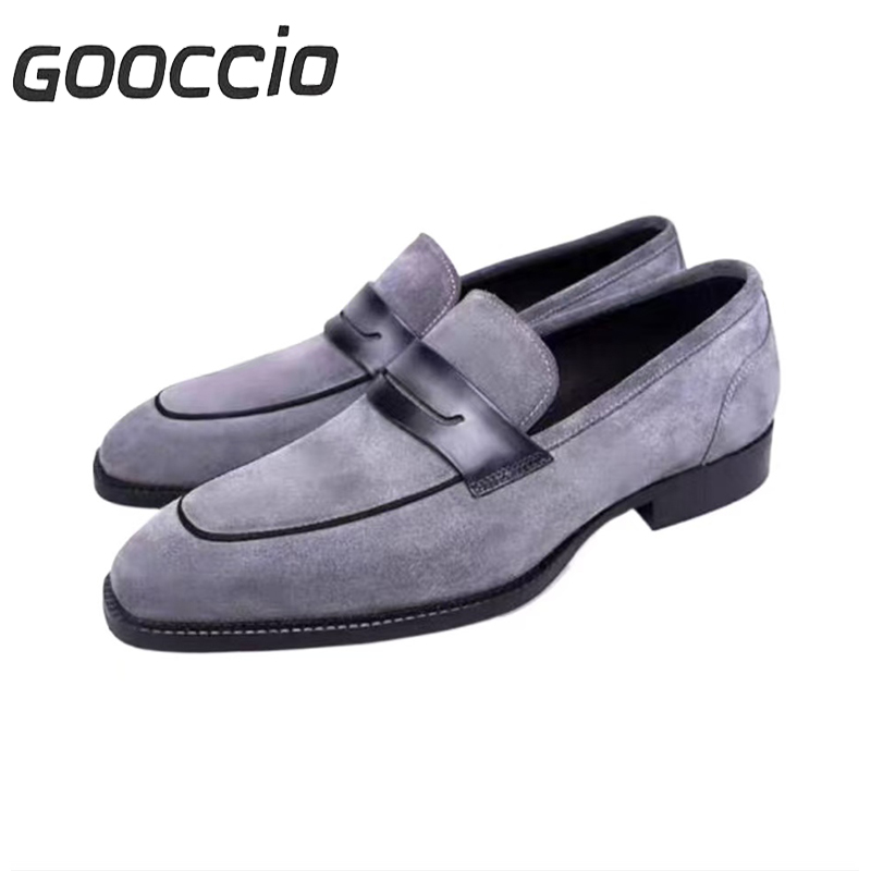 CW181 Suede Cowhide Loafer Shoes For Men  GOOCCIO  