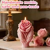 3D Rose Flower Mould Silicone Wave Spiral Candle Mould Reusable Easy To Demold for Wedding Valentine Day DIY Home Decor Gift (Style A)